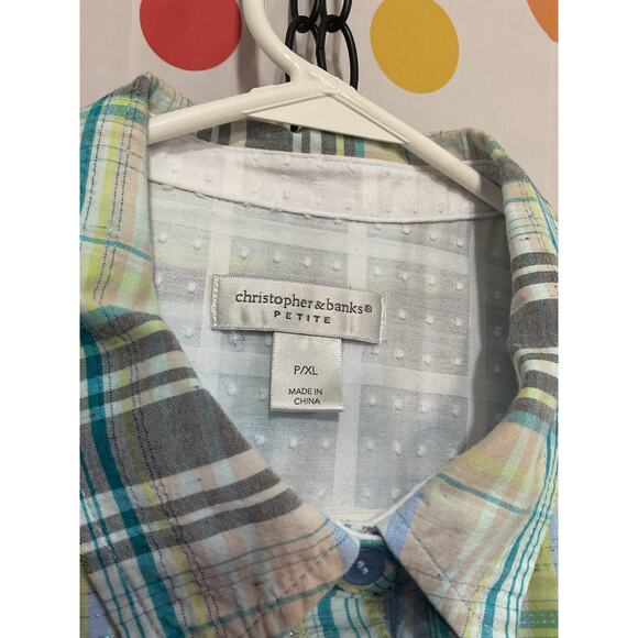 Christopher & Banks PXL Plaid Button Up Shirt - Picture 5 of 12